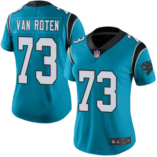 Carolina Panthers Limited Blue Women Greg Van Roten Jersey NFL Football #73 Rush Vapor Untouchable->youth nfl jersey->Youth Jersey